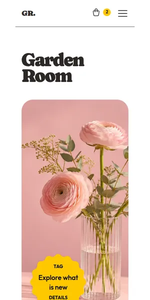 Garden Room theme, phone preview